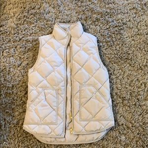 Gray j crew puffer vest